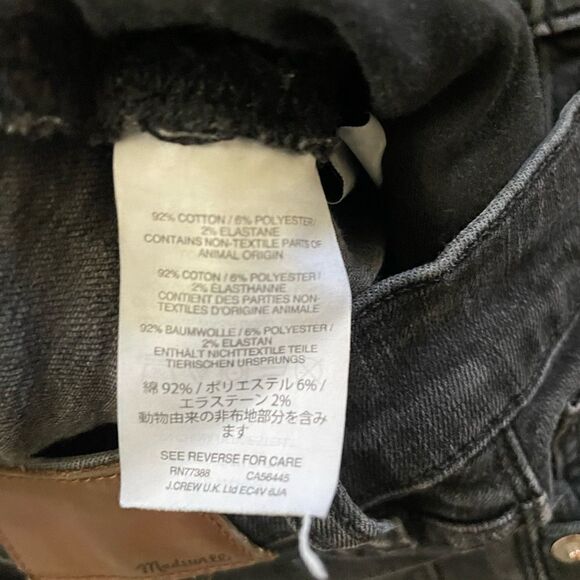 MADEWELL 9" High Rise Skinny Jeans Black Size 28 - Picture 7 of 8